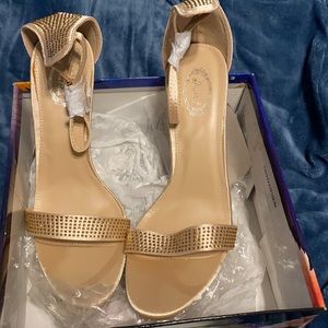 Nude sparkle stillettos